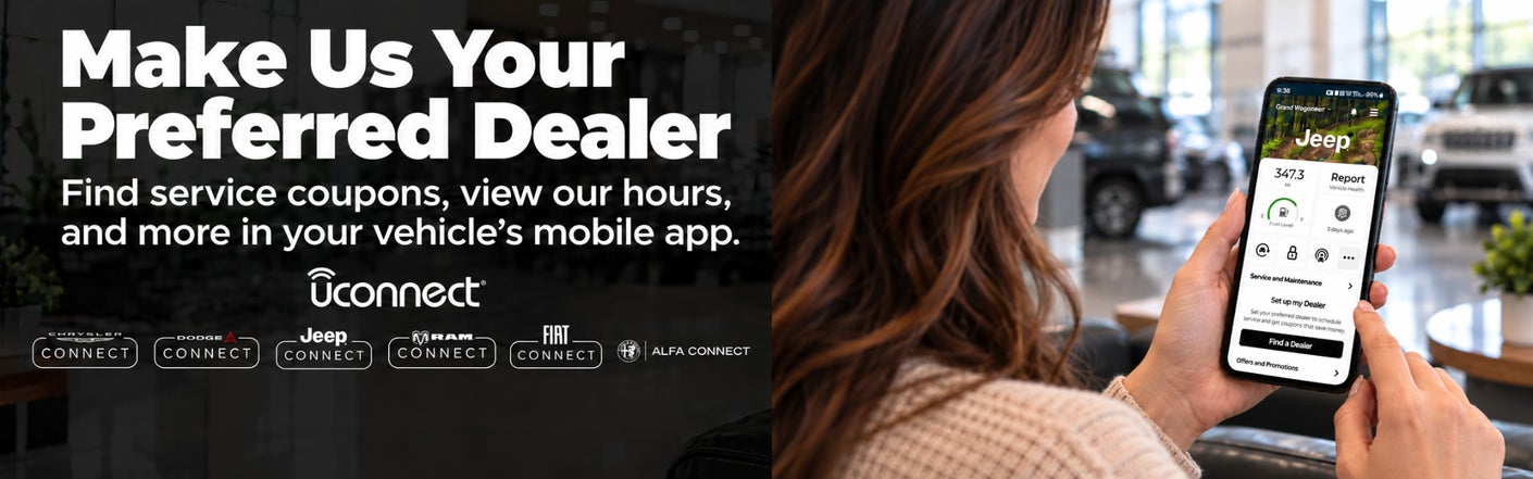 uconnect® make us your preferred dealer | Dothan Chrysler Dodge Jeep Ram FIAT in Dothan AL